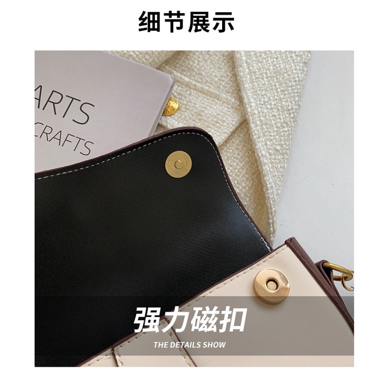 Túi Đeo Vai Hình Yên Ngựa Phối Dây Xích Thời Trang Cao Cấp Cho Nữ