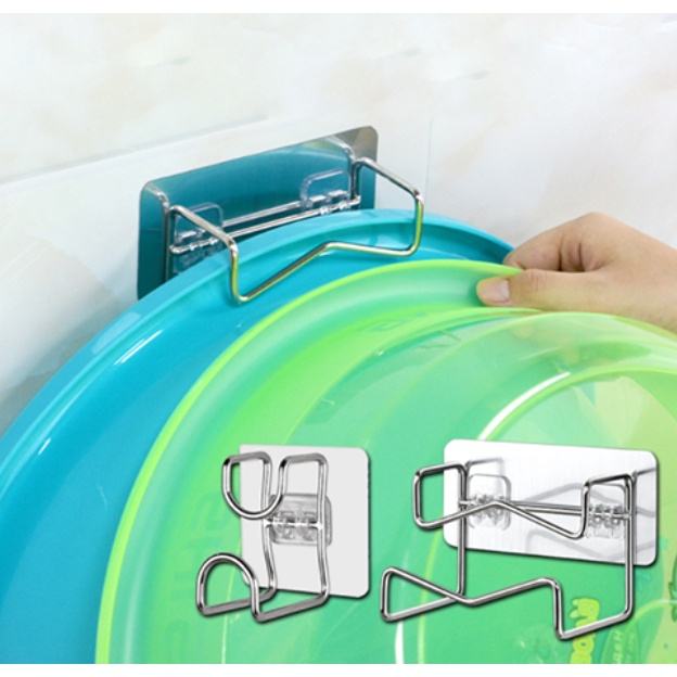 Kệ/giá/móc treo thau chậu, đồ, khăn dán tường nhà tắm - chịu lực, siêu chắc, siêu bền inox 304