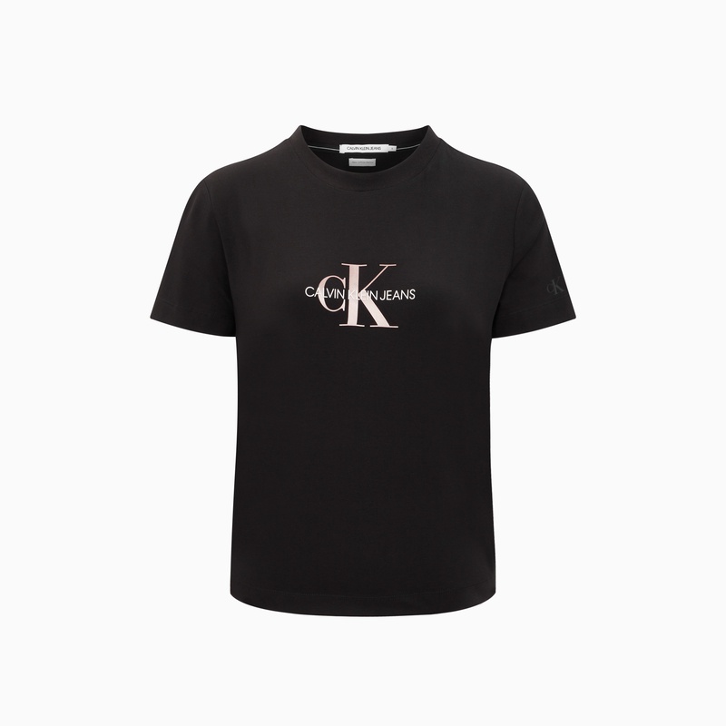 Áo Thun Tay Ngắn Cổ Tròn In LOGO Calvin Klein Thiết Kế Đơn Giản Thời Trang Cho Nữ217434