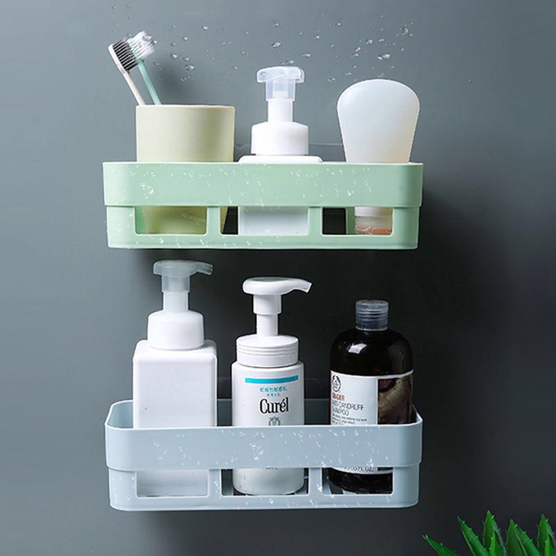 ( KÈM MÓC DÁN) Kệ nhựa thẳng dán tường để đồ dùng trong nhà gọn gàng A0.1