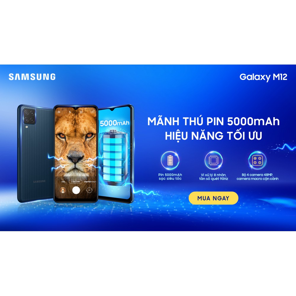  Điện Thoại Samsung Galaxy M12 (4GB/64GB) - Hãng Phân Phối Chính Thức | BigBuy360 - bigbuy360.vn