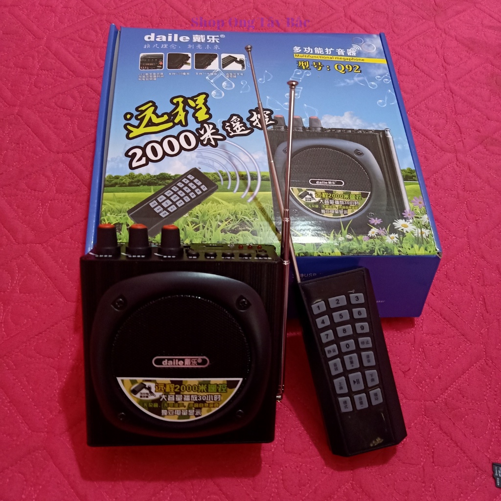 Loa bẫy chim điều khiển từ xa 100m - Loa trợ giảng Q92 cao cấp có bluetooth