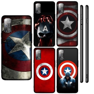 MARVEL Ốp Lưng Silicone Họa Tiết Biểu Tượng Captain America Thời Trang Cho Oppo Reno 5 4 3 Pro 2 Z F 2f 2z F5 F17 Pro A93 A73 2020 Reno5