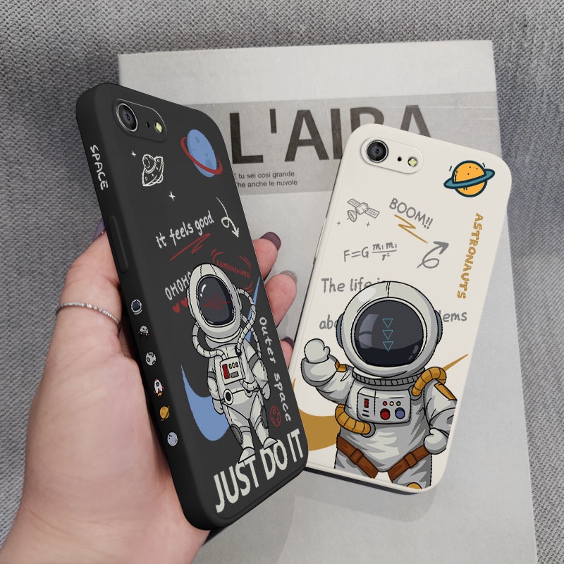 Ốp Điện Thoại Silicone Dẻo In Hình Phi Hành Gia Cho IPhone 8 7 Plus SE 2020 6 6S Plus