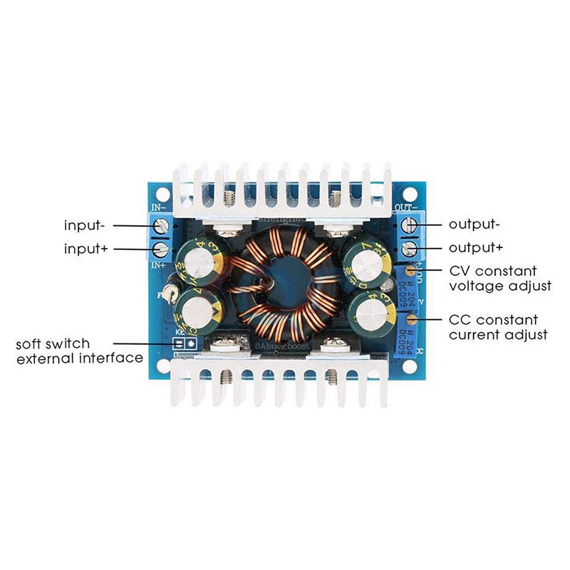 DC-DC 5-30V đến 1,25-30V 8A Tự động điều chỉnh Bước lên xuống Mô-đun nguồn Boost Buck Converter Bộ điều chỉnh điện áp