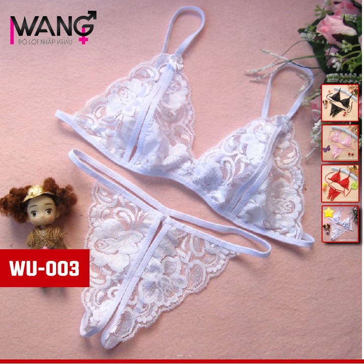 Bộ đồ lót lọt khe 2 mảnh ren SEXY NỮ | TRẮNG - WHITE | BigBuy360 - bigbuy360.vn