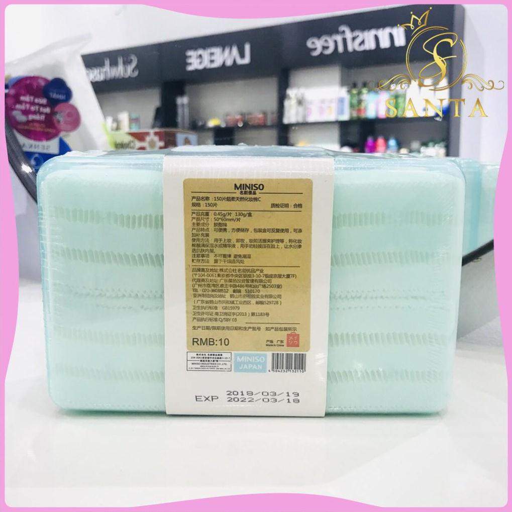 [CHÍNH HÃNG] Bông Tẩy Trang Miniso Nhật Bản Hộp ( 150 - 475 - 1000 ) Miếng