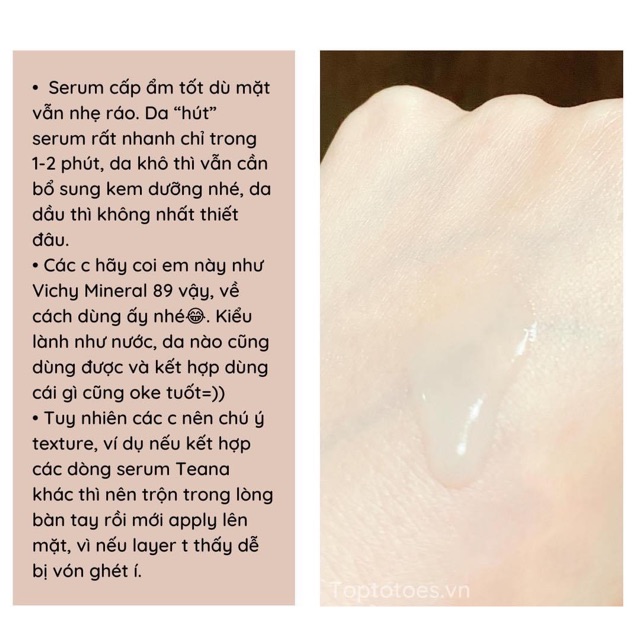 Serum Teana Super Peptides Crystal Skin làm căng bóng da, dưỡng ẩm