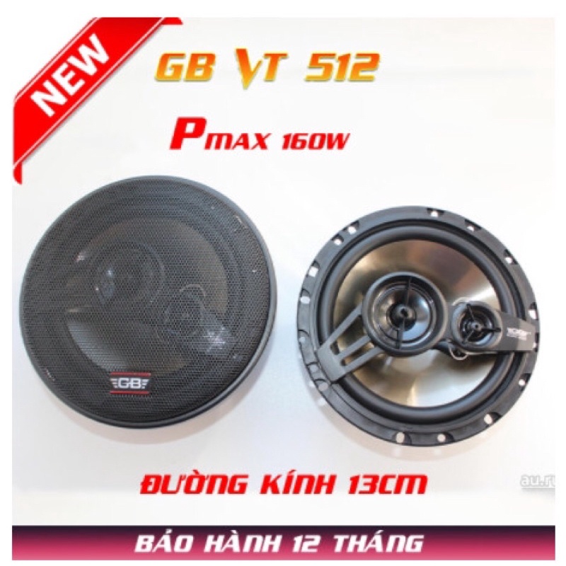 Loa Cánh oto GB 512- 520 công suất max 160W hàng CHÍNH HÃNG