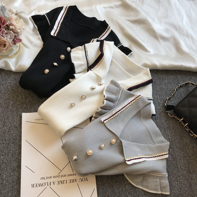 Áo kiểu IELGY thiết kế sát nách cổ polo vải dệt kim lụa lạnh mỏng thoải mái cho nữ