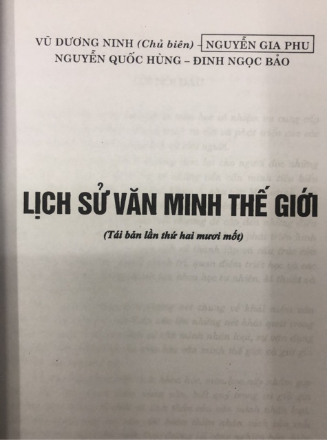 Sách - Lịch sử văn minh thế giới