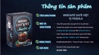 Nescafe cafe Việt vị tequila