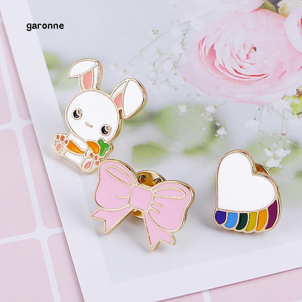Ghim cài áo hình chiếc nơ/trái tim/chú thỏ đáng yêu cho nữ