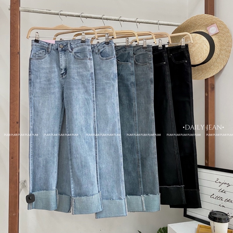 Quần jean nữ mềm co giãn tốt có thể mặc 2 kiểu size SML Pumi