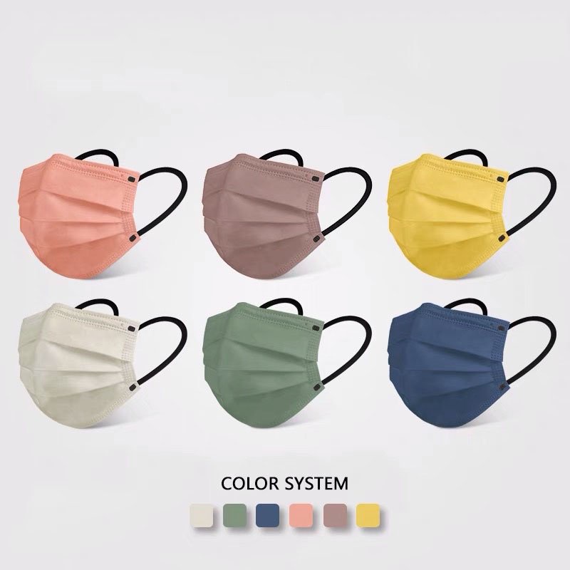 Khẩu trang Thái Lan 5 màu Morandi phong cách Nhật Bản, phụ kiện thời trang phong cách Nhật Bản,đóng gói 10 cái/bịch