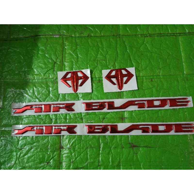 Bộ tem chữ nổi và lô gô Airblade 2017 màu đỏ