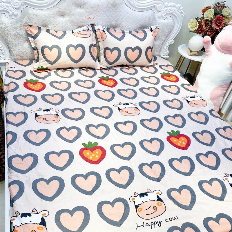 GA GIƯỜNG COTTON POLY + 2 VỎ GỐI NẰM  Nhà Nhím Bedding