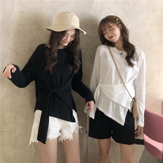 Áo thun nữ vạt chéo hàn quốc- (oder)