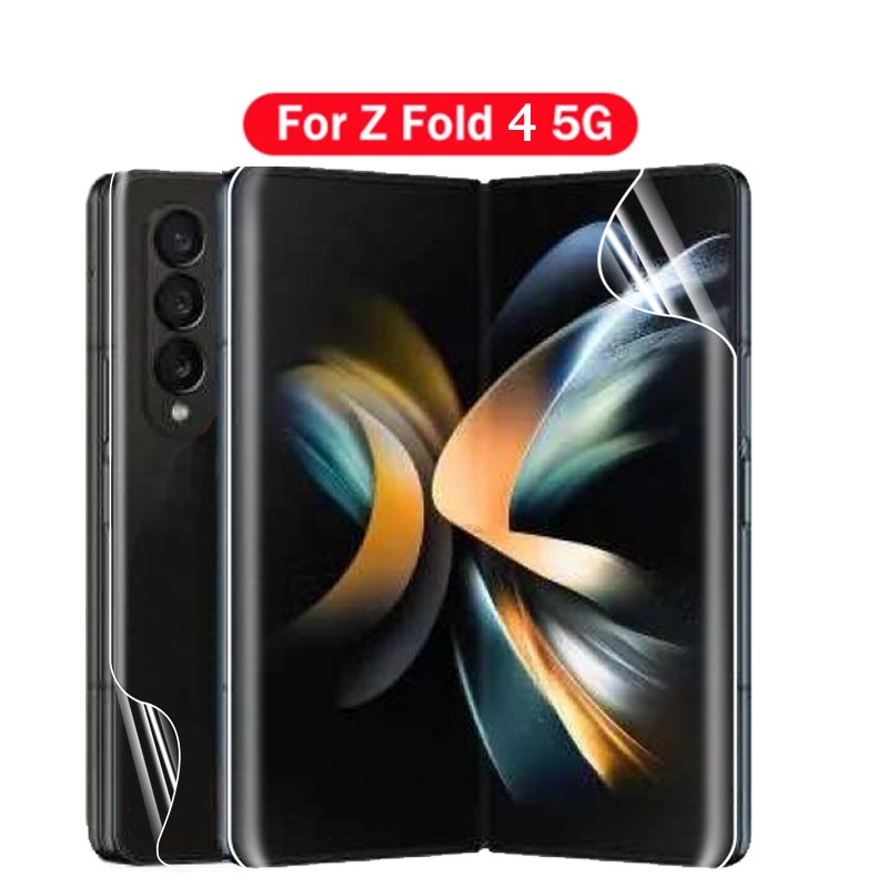 For samsung galaxy z fold 4 zfold4 Back soft Protector + Front Hydrogel Film