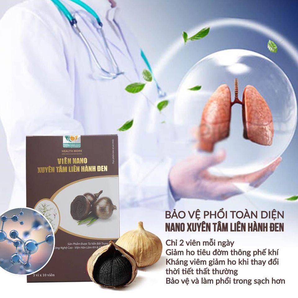 Xuyên Tâm Liên Hành Đen - Hỗ trợ giảm ho, tiêu đờm, hạn chế tình trạng ngạt khó thở (30 Viên)