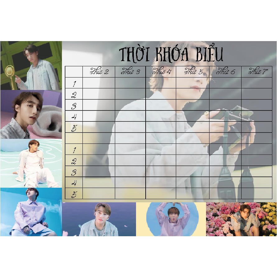 Thời khóa biểu Sơn Tùng siêu xinh