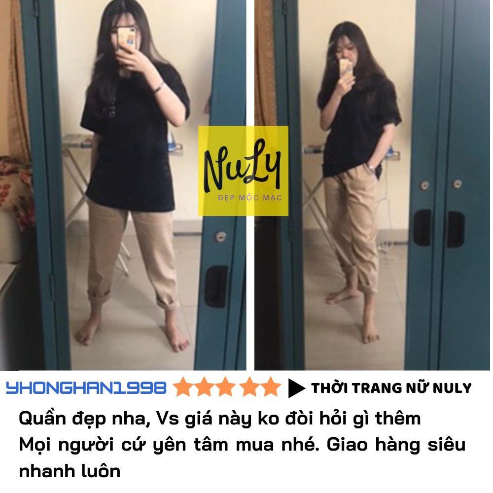 [CHẤT ĐẸP] Quần Kaki Nữ Unisex Ống Suông Sắn Gấu Hiện Đại, Cá Tính Freesize Dưới 60kg | BigBuy360 - bigbuy360.vn