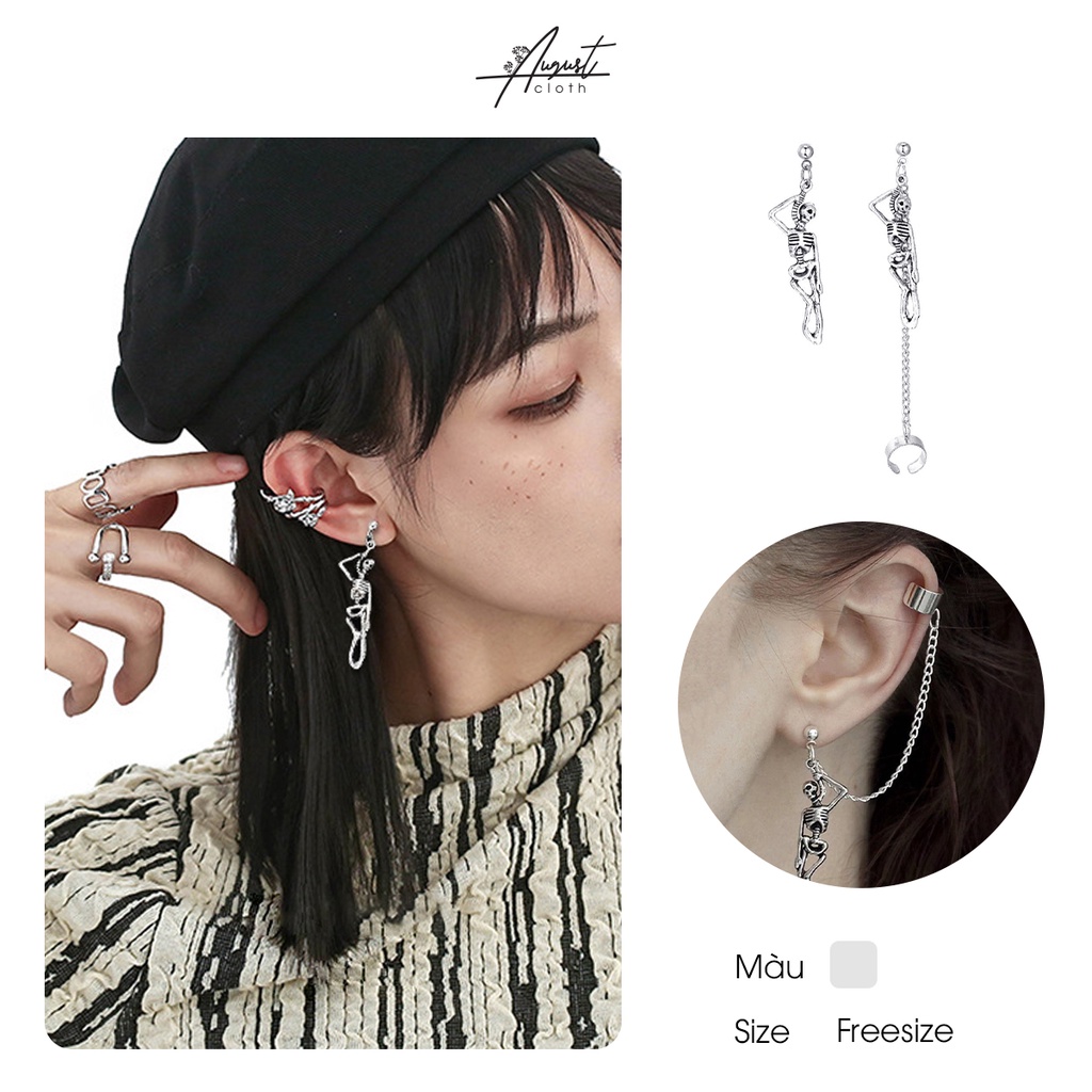 [Augustcloth | AugustJewelry] Bông tai/ Hoa tai hợp kim hình xương dễ thương phong cách Hàn Quốc