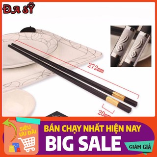 [freeShip-Khô Máu] HỘP 10 ĐÔI ĐŨA HÀN QUỐC CHỐNG TRƠN BỌC HOA VĂN HỢP KIM (Kho Tiện Ích Family Mart)