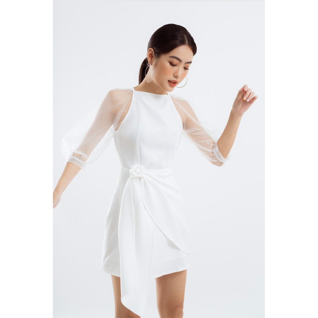 ĐẦM VẮT TÀ TAY LỬNG PHỐI LƯỚI - D1231 | BigBuy360 - bigbuy360.vn