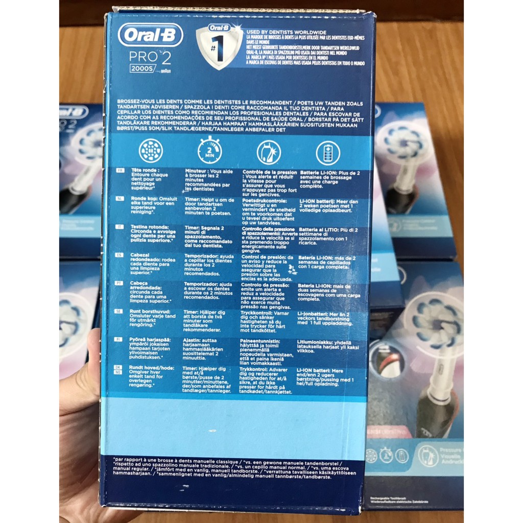 Bàn Chải Đánh Răng Điện Oral-B Pro 2000s - Chăm sóc răng niềng &amp; răng nhạy cảm