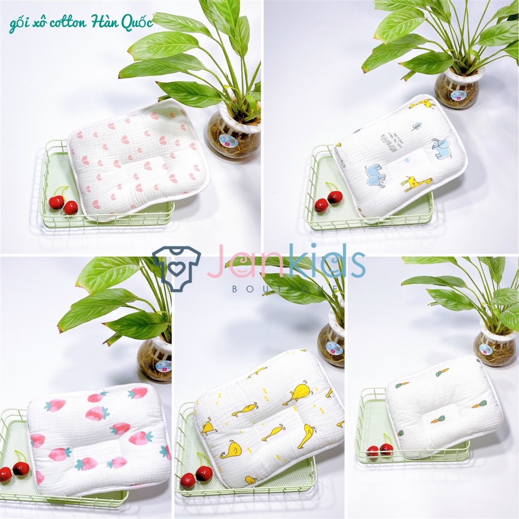 Gối Xô Hàn quốc cho bé chất cotton siêu mềm