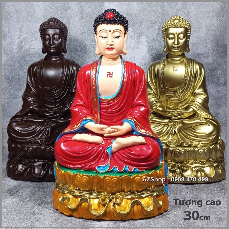 Tượng Phật Tổ Thích Ca A Di Đà Cỡ Lớn 30cm Dùng Thờ Cúng - Nhiều Màu