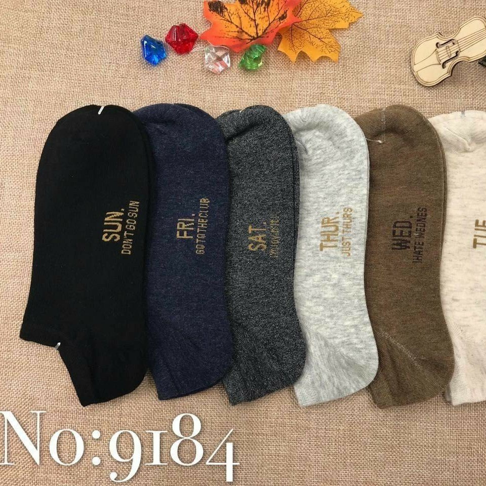 (Mới, độc) Set 7 đôi Tất 7 màu 7 ngày cho nam, nữ