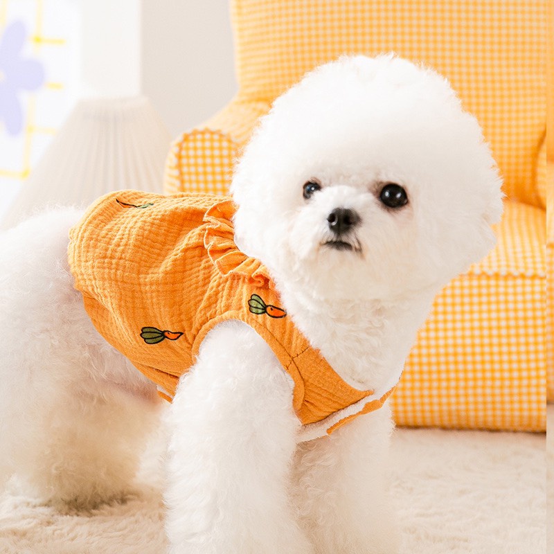 DP219 - Áo baby doll lót lông mỏng cho chó mèo, quần áo thú cưng