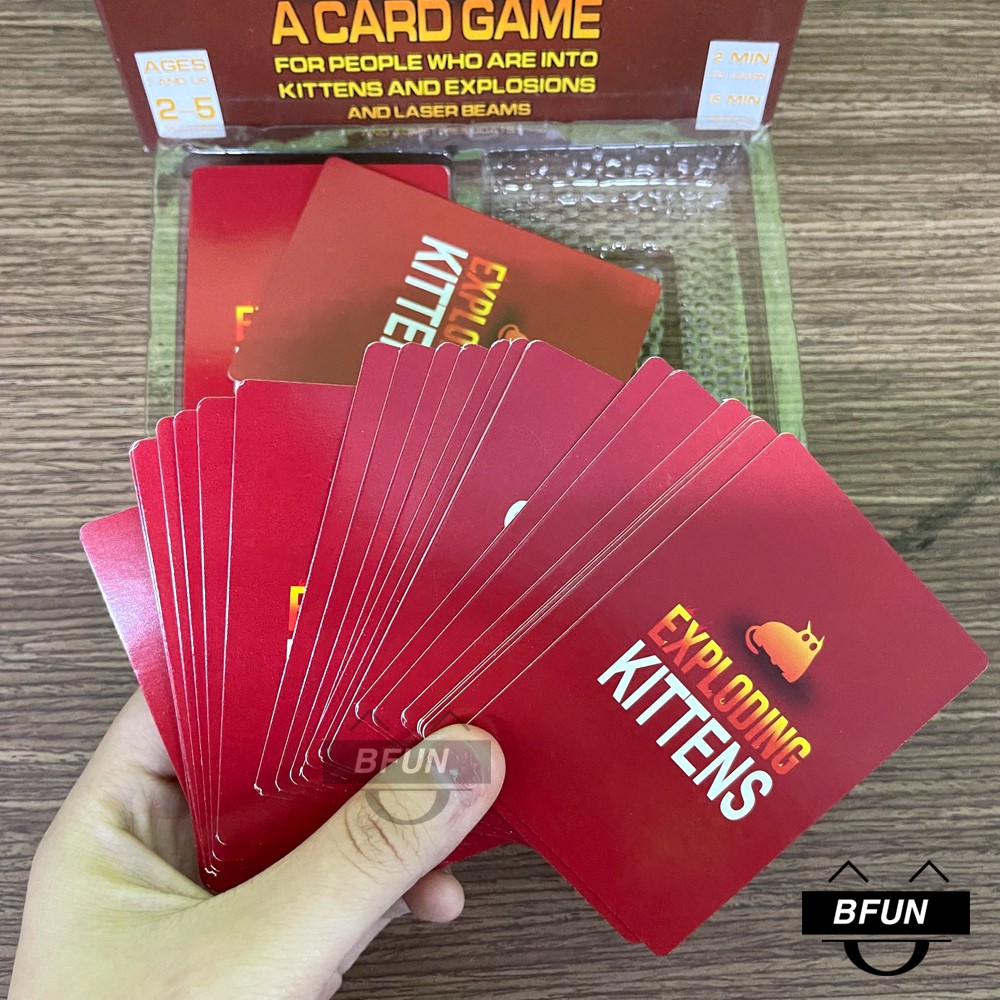 Bộ Bài Mèo Nổ Exploding kittens (56 Lá) - Đồ Chơi Trẻ Em BFUN