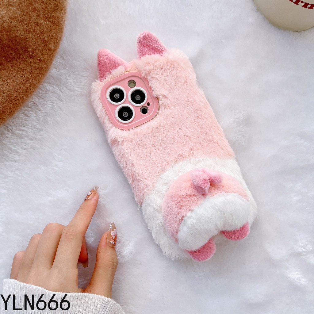 Ốp Điện Thoại Đính Lông Nhung Cho iPhone14 PRO MAX 13 PRO MAX 12 PRO MAX 11 PRO MAX 12mini 13mini X Xs MAX Xr 6 6S 7 8 PLUS SE2