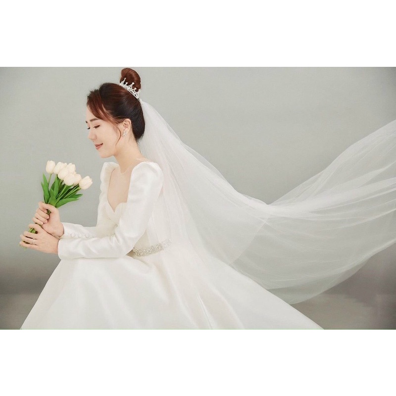 ĐẦM XOÈ DỰ TIỆC TAY PHỒNG CỔ LƯỚI size s/m/l/xl ( ẢNH VÀ VIDEO DO CHỦ SHOP TỰ QUAY 10000%)