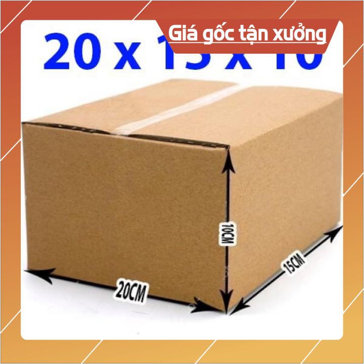 Combo 100 thùng carton 20x15x10 đóng hàng,thùng giấy cod gói hàng, hộp bìa carton đóng hàng giá rẻ