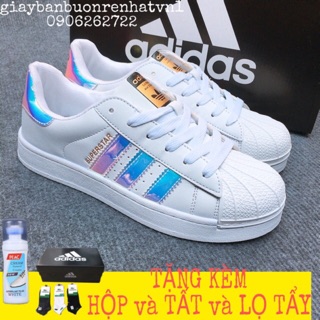 Giày superstar hologram nữ[KÈM HỘP//TẤT//LỌ TẨY ]