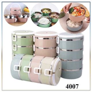 Cặp lồng cơm lúa mạch 4 tầng