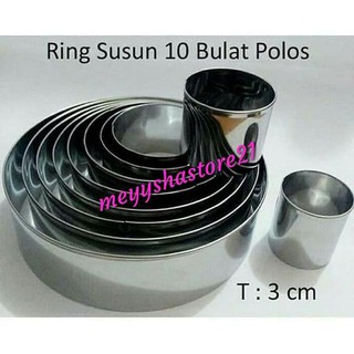Ring Cutter Bulet Set Stainless / Cutter Cake Square / Cutter