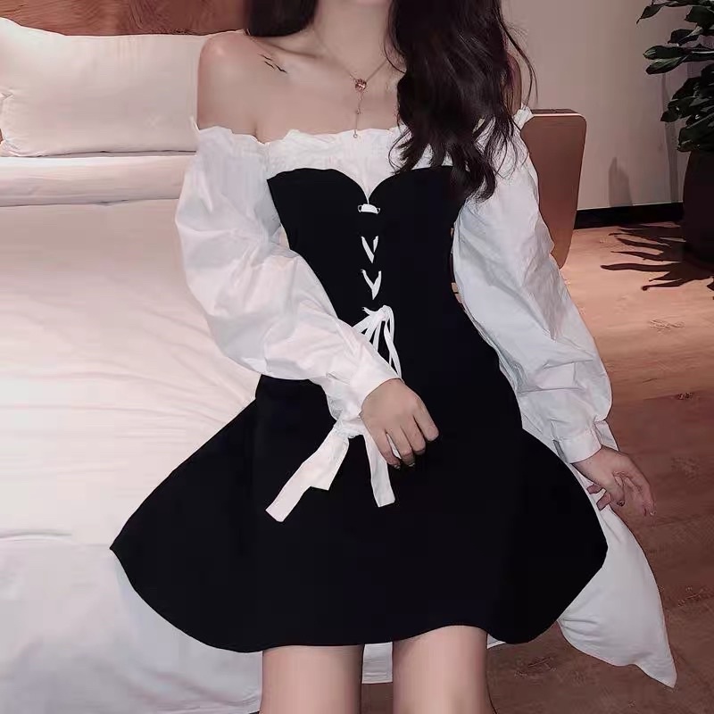 Váy tay trắng phong cách hàn ảnh thật 5 ảnh cuối -hàng chuẩn không phai hàng xưởng may lại