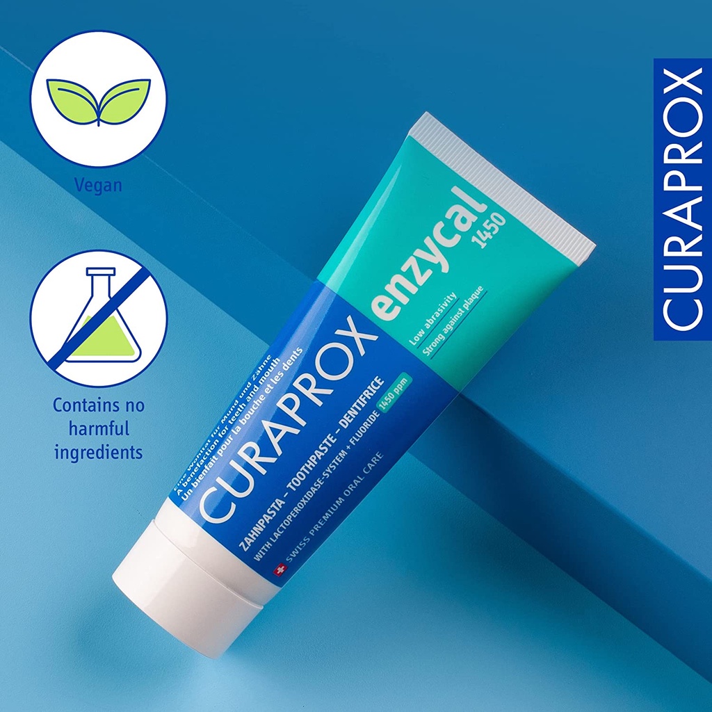Kem đánh răng Curaprox Enzycal 1450 ngừa sâu răng 75ml