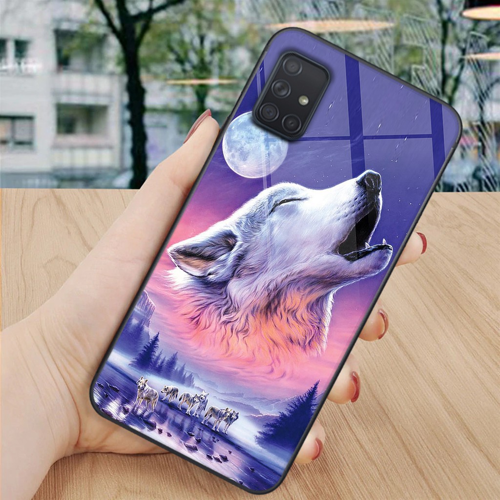 Ốp lưng kính SAMSUNG A31 - A51 - A71 - A12 - A30S - A50 - A50S in hình hổ báo