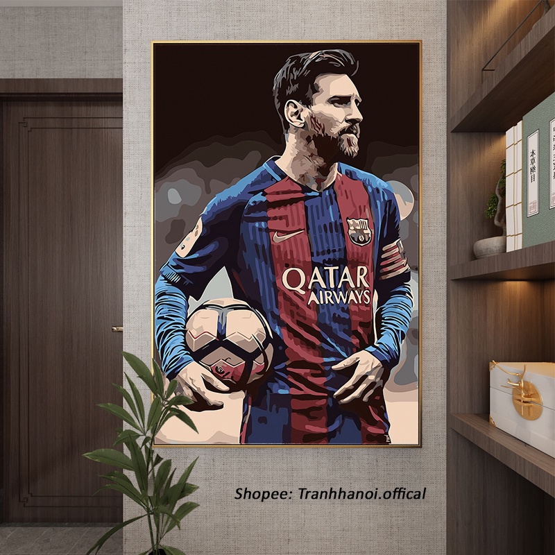 Tranh Treo Tường Phòng Khách Bức Siêu Sao Bóng Đá Messi/ Ronaldo/ Tranh Phòng Ngủ/ Tranh Bóng Đá