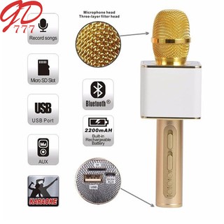 Micro hát karaoke SD 08 mic hát karaoke kiêm loa bluetooth