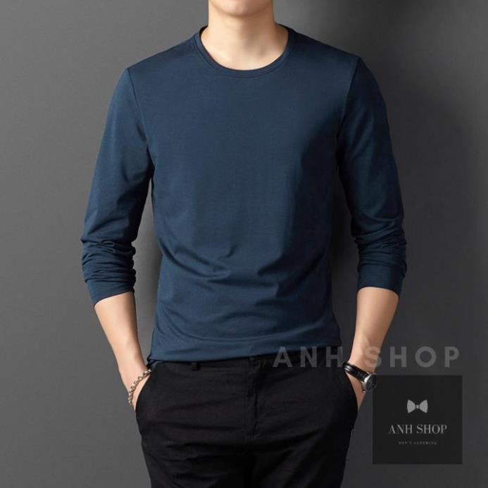 Áo thun nam tay dài mặc thu đông, giữ nhiệt, chất cotton co giãn, áo dài tay dáng ôm cao cấp | BigBuy360 - bigbuy360.vn
