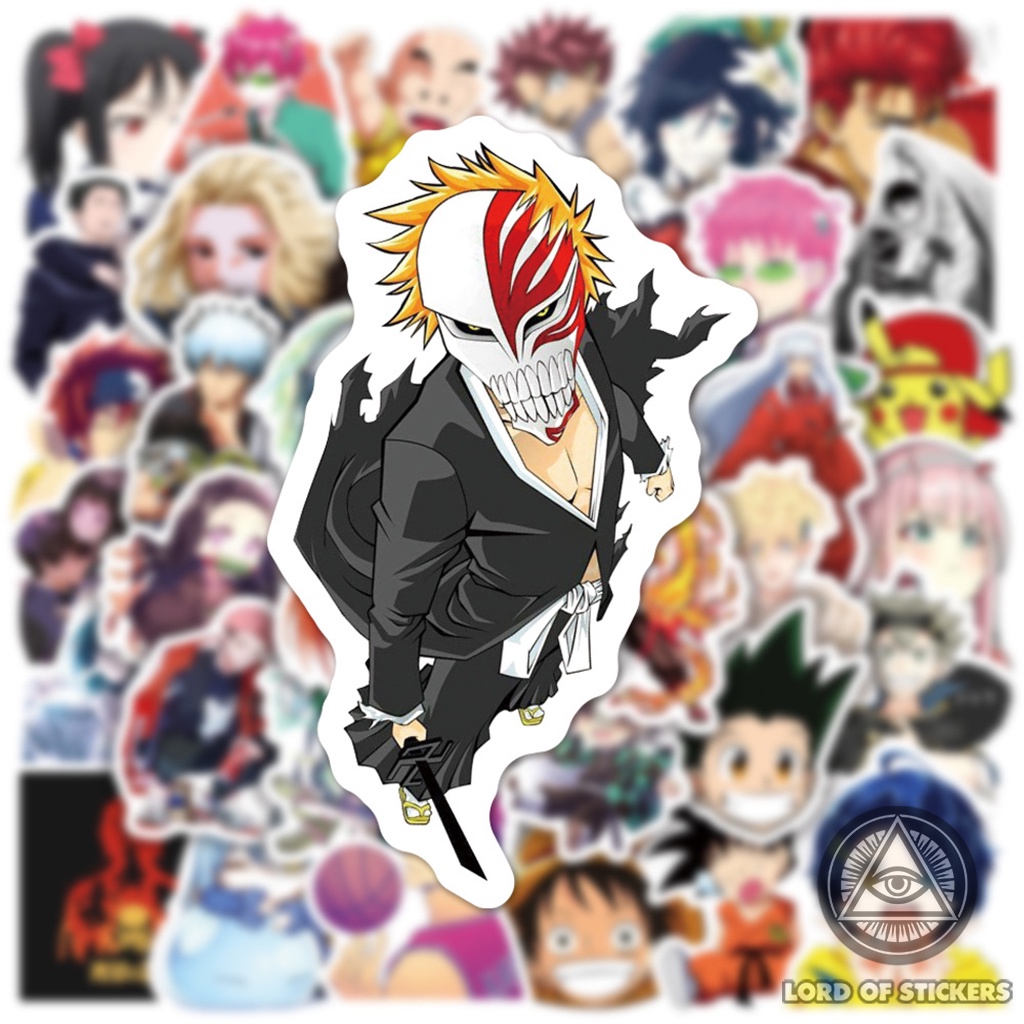 Set 100 Nhãn Dán Hình Nhân Vật Truyện Tranh Anime Manga Sticker Chống Thấm Nước Trang Trí Mũ Bảo Hiểm, Laptop, Vali, Sổ