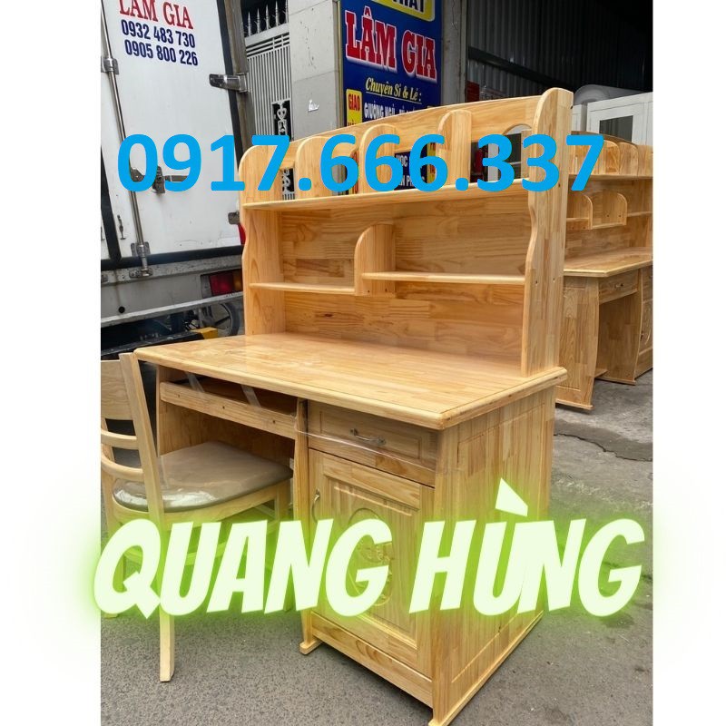 Bàn học sinh gỗ thông màu gỗ tự nhiên cao cấp giá rẻ