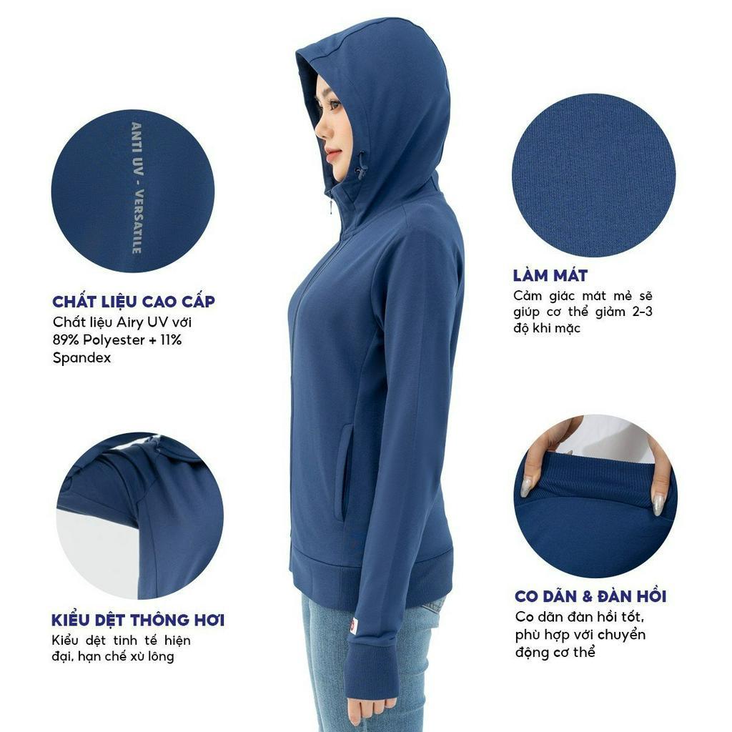 Áo Chống Nắng YODY Nữ Cản Tia UV Đa Năng Thoáng Mát Thấm Hút Mồ Hôi ACN6008